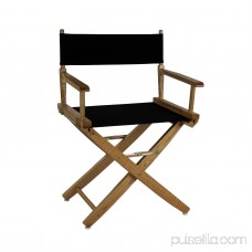 Extra-Wide Premium 24 Directors Chair Natural Frame W/Black Color Cover 563751561